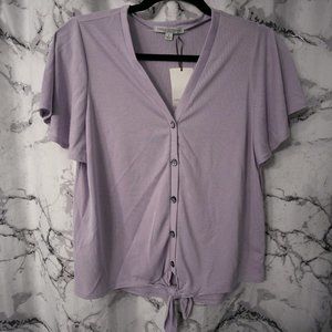 NWT Green Envelope Button Up Blouse